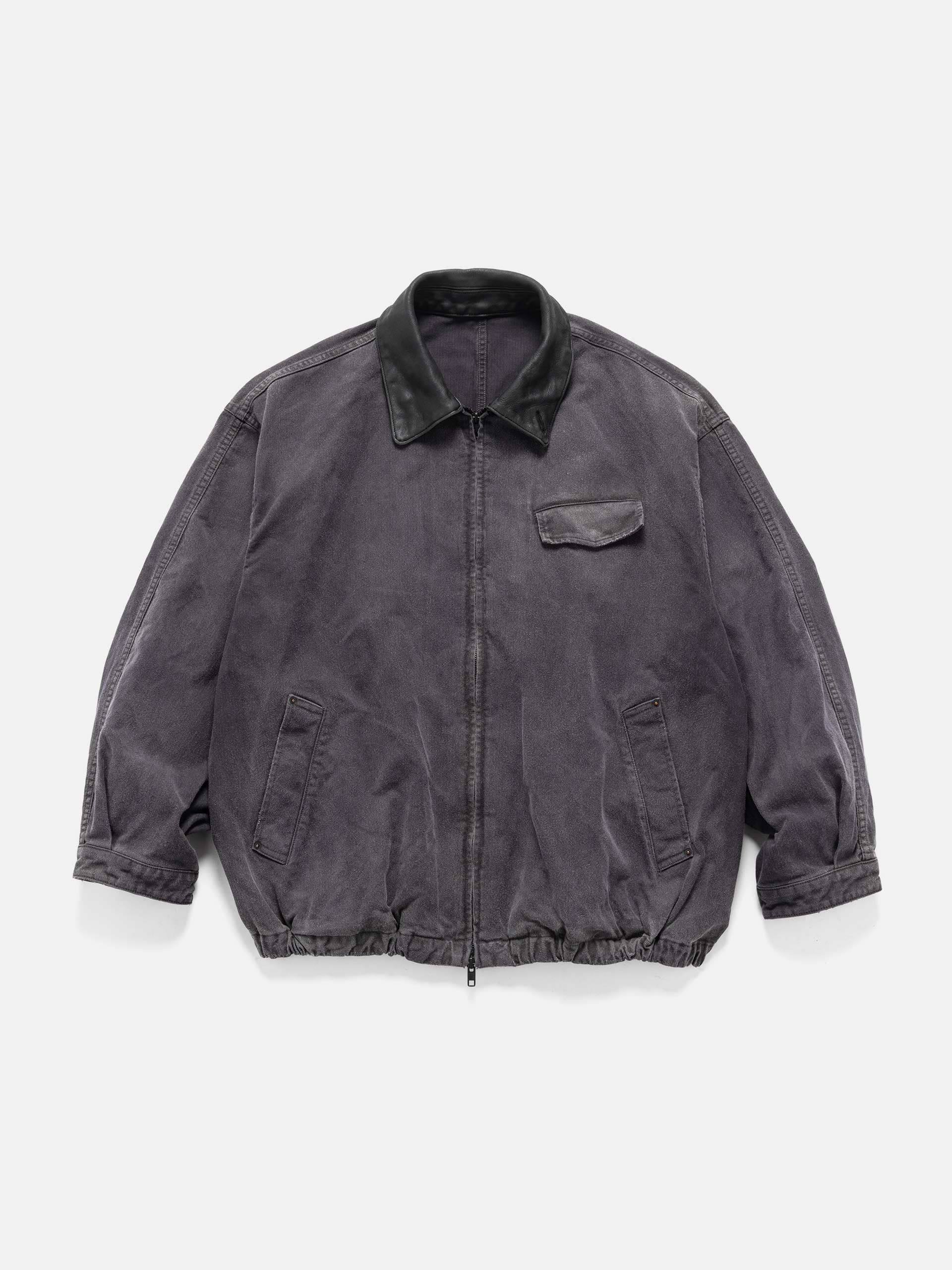 ssstein Sulfur Dyed Whip Cord Vintage Zip Jacket Black - Image 1